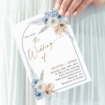 Rustieke Boho Dusty Blue Floral Arch Bruiloft