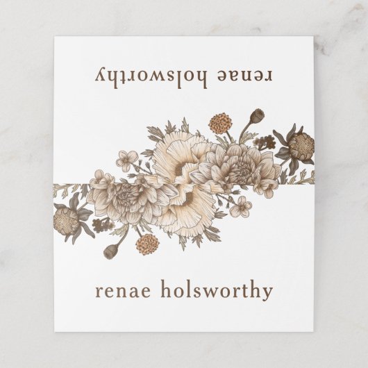 Rustieke boho escort kaarten, Woodland bruiloft Plaatskaartje (Buitenkant ongevouwen)