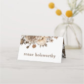 Rustieke boho escort kaarten, Woodland bruiloft Plaatskaartje (Achterkant)