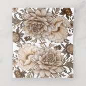 Rustieke boho escort kaarten, Woodland bruiloft Plaatskaartje (Binnenkant ongevouwen)