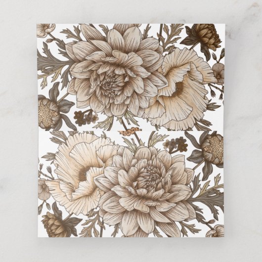 Rustieke boho escort kaarten, Woodland bruiloft Plaatskaartje (Binnenkant ongevouwen)