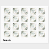 Rustieke Boho Eucalyptus Bedankt Trouwstickers Vierkante Sticker (Vel)
