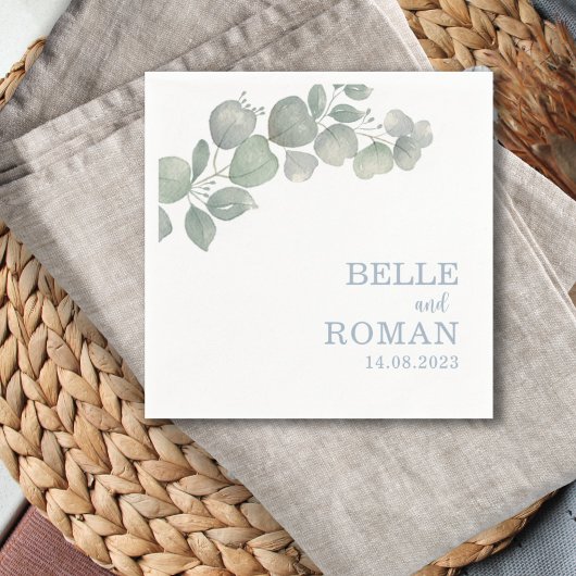 Rustieke Boho Eucalyptus Foliage bruiloft Servet