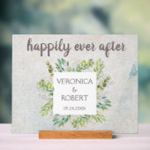 Rustieke Boho Eucalyptus Greenery bruiloft recepti Acryl Bord (Neutraal)