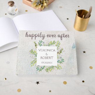 Rustieke Boho Eucalyptus Greenery bruiloft recepti Gastenboek