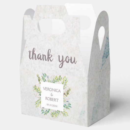 Rustieke Boho Eucalyptus Greenery Wedding Dank u Bedankdoosjes (Geopend)