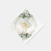 Rustieke Boho Eucalyptus Groene 80ste Verjaardag S Servet (Hoek)