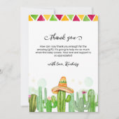 Rustieke Boho Fiesta Cactus Taco 'Bout A Baby show Bedankkaart (Voorkant)