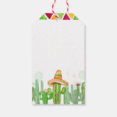 Rustieke Boho Fiesta Cactus Taco 'Bout A Baby show Cadeaulabel (Achterkant)