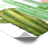 Rustieke Boho Fiesta Taco Cactus Baby shower Welko Poster (Hoek)