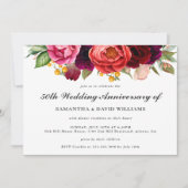 Rustieke Boho Floral 50e Jubileum met Foto Kaart (Voorkant)