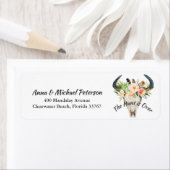 Rustieke Boho Floral Antelope Hunt is over bruilof Etiket (Insitu)