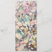 Rustieke Boho Floral Bruiloft Flat Menu (Achterkant)