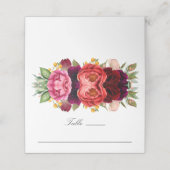 Rustieke Boho Floral bruiloft of evenement Plaatskaartje (Buitenkant ongevouwen)