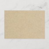 Rustieke Boho Floral bruiloft receptie Details Informatiekaartje (Achterkant)