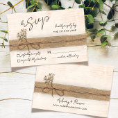 Rustieke Boho Floral Eco Wood Wildflower Wedding RSVP Kaartje