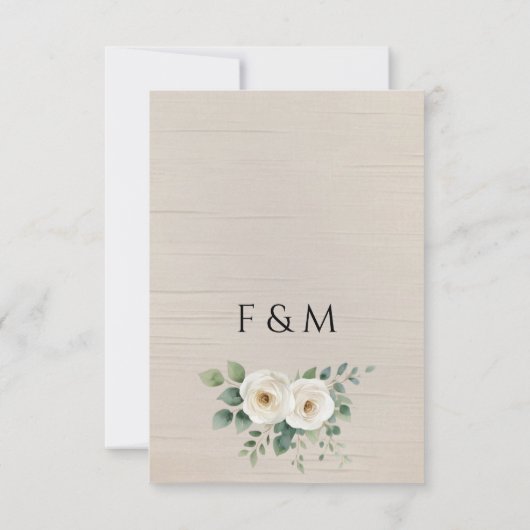 Rustieke Boho Floral Elegante bruiloft Bedankkaart (Achterkant)