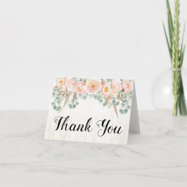 Rustieke Boho Floral Eucalyptus bedankkaart