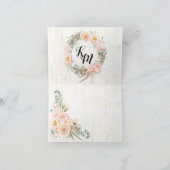 Rustieke Boho Floral Eucalyptus bedankkaart (Binnen)