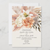 Rustieke Boho Floral Fall Wedding Kaart (Voorkant)