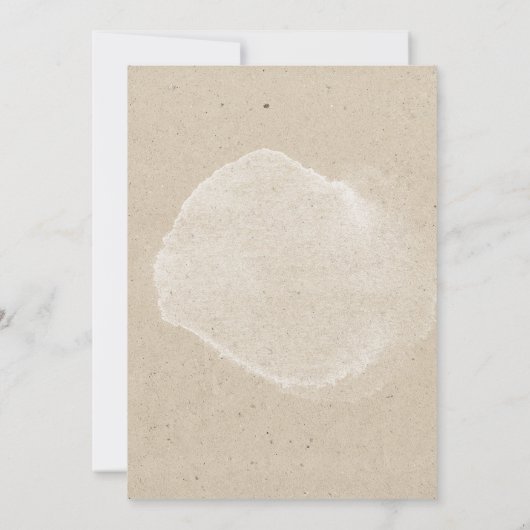 Rustieke Boho Floral Kraft bruiloft Save The Date (Achterkant)