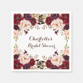 Rustieke Boho Floral Shabby Chic Rozen Papier Serv Servet