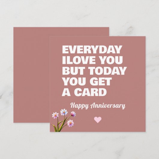 Rustieke Boho Floral Stijlvolle Jubilea Kaart (Voorkant / Achterkant)