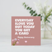 Rustieke Boho Floral Stijlvolle Jubilea Kaart (Staand voorkant)