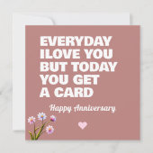 Rustieke Boho Floral Stijlvolle Jubilea Kaart (Voorkant)