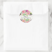 Rustieke Boho Floral Vrijgezellenfeest Envelope Se Ronde Sticker (Tas)