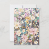 Rustieke Boho Floral Wedding Flat Dank u kaart (Achterkant)