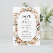 Rustieke Boho Floral Wedding Save The Date Kaart (Staand voorkant)