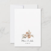 Rustieke Boho Floral Wedding Save The Date Kaart (Achterkant)