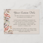 Rustieke Boho Floral Westerne laarzen op maat Informatiekaartje (Voorkant)