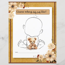 Rustieke Boho Floral Wie zal Baby eruit zien als s