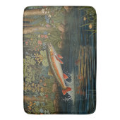 Rustieke boho forel zalm vis badmat (Voorkant Verticaal)