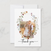 Rustieke Boho Foto Bedankkaart (Voorkant)