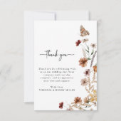 Rustieke Boho Foto Bedankkaart (Achterkant)