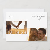 Rustieke Boho foto bruiloft dank je kaart (Voorkant)