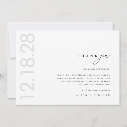 Rustieke Boho foto bruiloft dank je kaart (Achterkant)