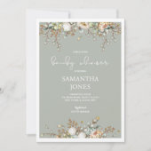 Rustieke Boho Genderneutrale Baby shower Uitnodigi Kaart (Voorkant)