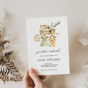 Rustieke Boho Geslacht onthullen uitnodiging
