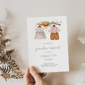 Rustieke Boho Geslacht onthullen uitnodiging