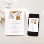 Rustieke Boho Geslacht onthullen uitnodiging