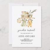 Rustieke Boho Geslacht onthullen uitnodiging (Voorkant)