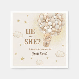 Rustieke Boho Geslacht Reveal Teddybeer Servet