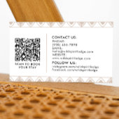 Rustieke Boho gewei, veren kralen Floral Tribal Visitekaartje