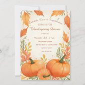Rustieke Boho Gezellige Herfst Thanksgiving Uitnod Kaart (Voorkant)