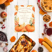 Rustieke Boho Gezellige Herfst Thanksgiving Uitnod Kaart