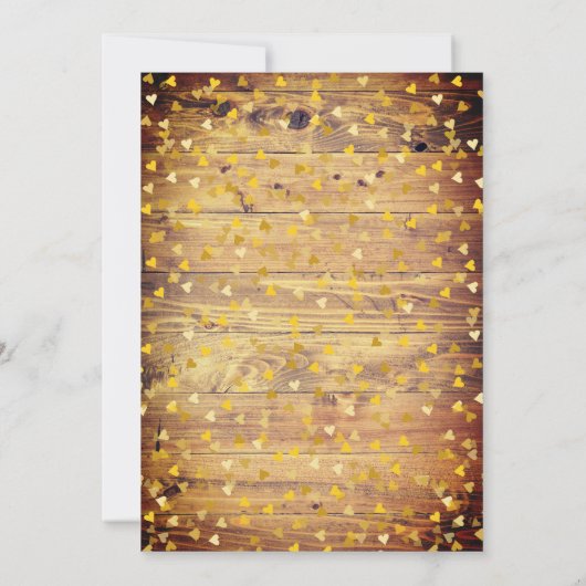 Rustieke Boho Gold Love Heart Kalender Save the Da Date (Achterkant)